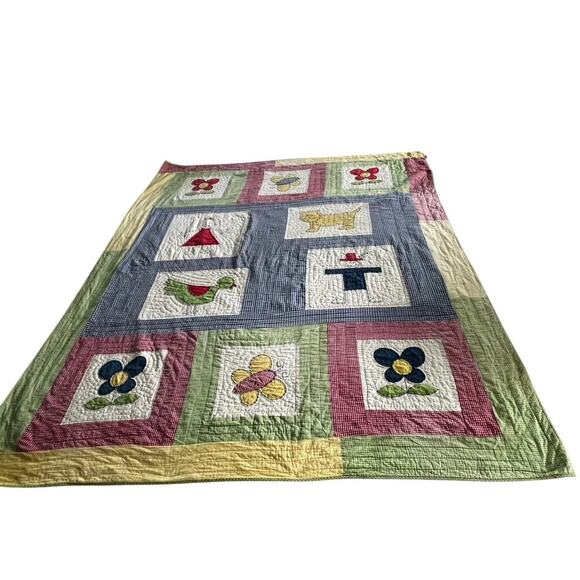 The Country Store HTF patchwork quilt country cottage vintage farmhouse 100x86 - Picture 1 of 16